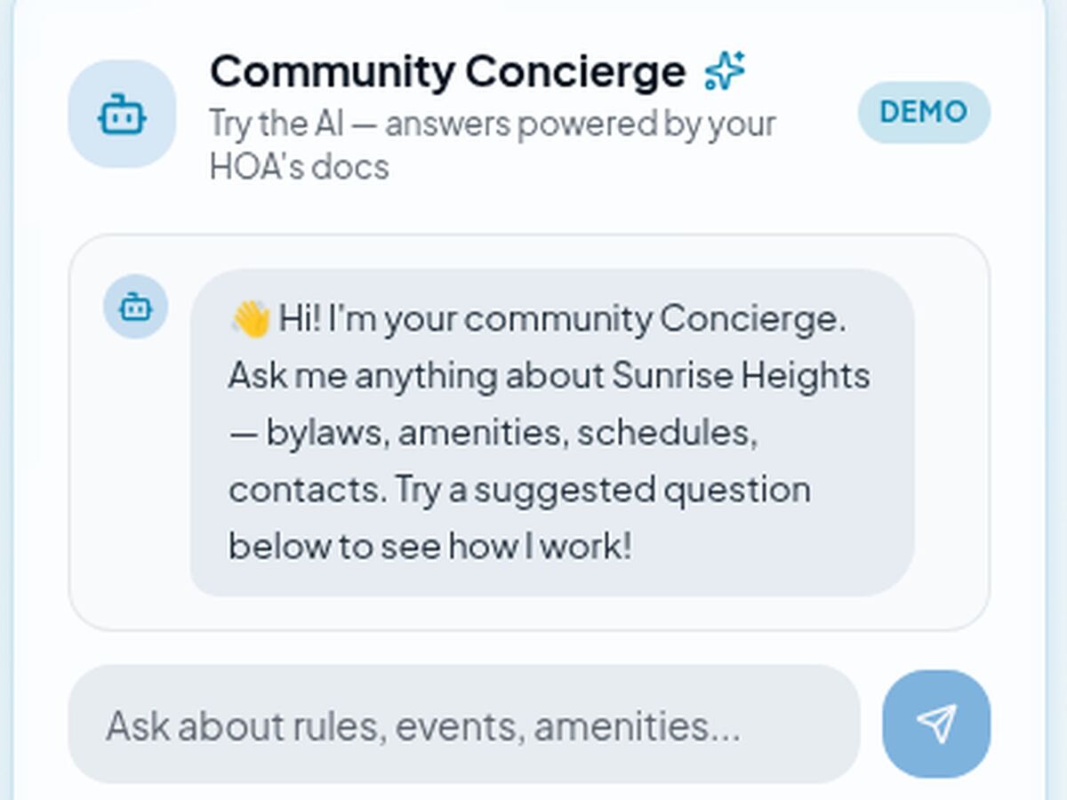 AI chat assistant interface preview