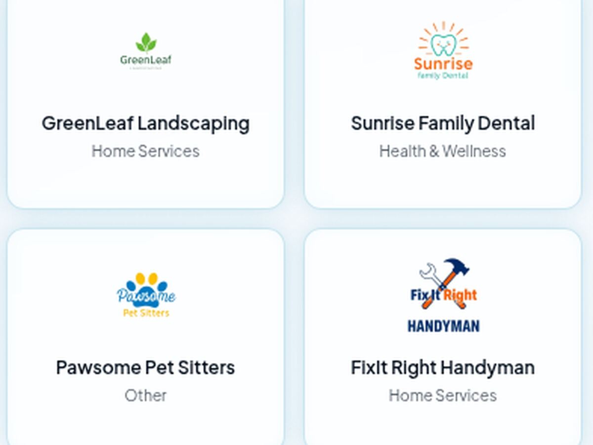 Local business directory preview